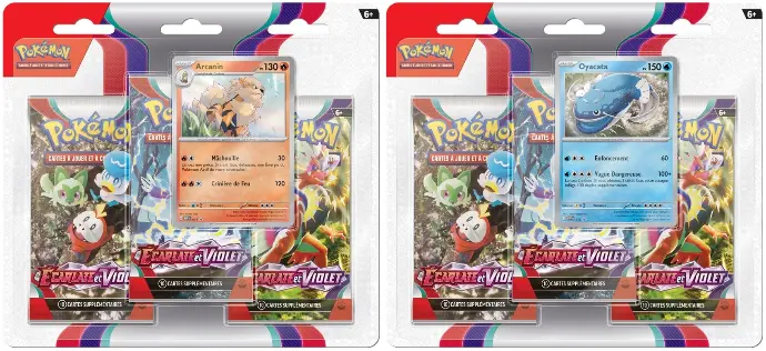 Pokémon : EV01 Écarlate & Violet - 2 Tripack / Arcanin + Oyacata