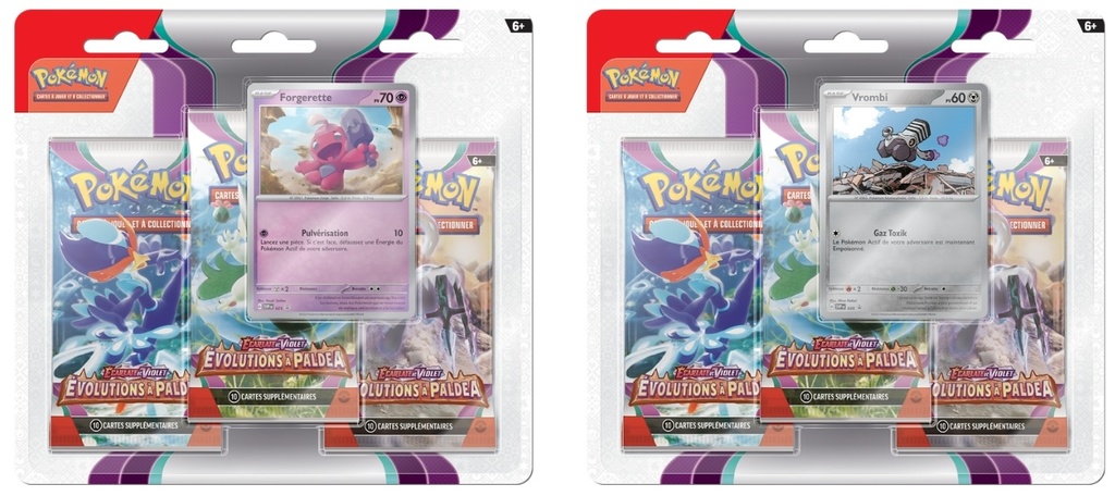 Pokémon : EV02 Évolutions à Paldea - 2 Tripack / Forgerette + Vrombi
