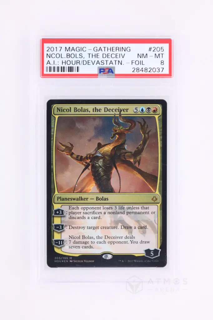 Magic The Gathering : Nicol Bolas, the Deceiver HOU-205 - PSA 8