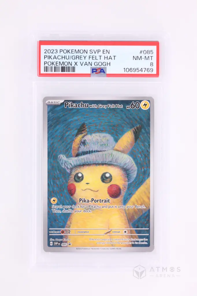 Pokémon Pikachu with Grey Felt Hat - Carte gradée PSA 8