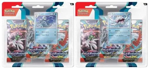 Pokémon : EV04 Faille Paradoxe - 2 Tripack / Balbalèze + Cryodo