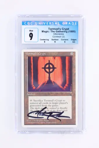 [4161383023] Magic The Gathering : Tormod's Crypt CHR-109 - CGC 9 Auto