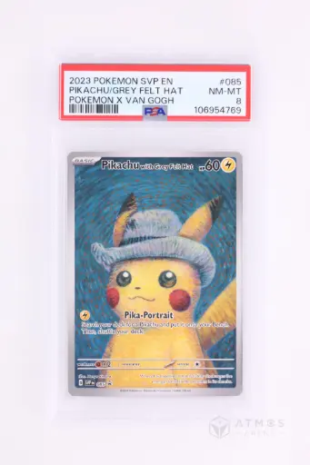 [SVP085PSA8] Pokémon Pikachu with Grey Felt Hat - Carte gradée PSA 8